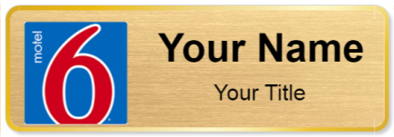 Custom name badges for Motel 6