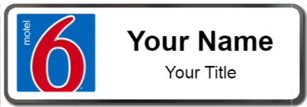 Custom name badges for Motel 6