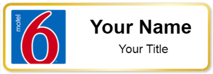 Custom name badges for Motel 6