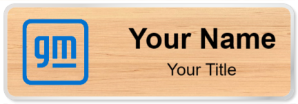 Custom name badges for General Motors