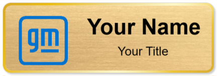 Custom name badges for General Motors