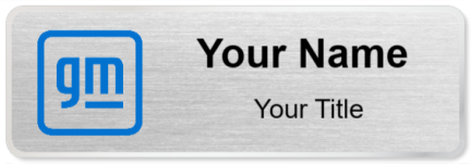 Custom name badges for General Motors