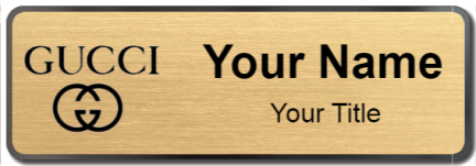 Custom name badges for Gucci