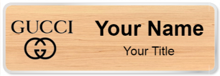 Custom name badges for Gucci