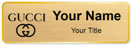 Custom name badges for Gucci
