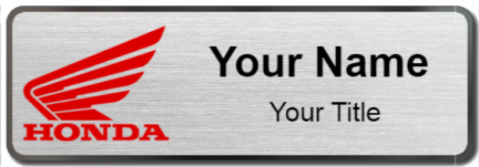 Custom name badges for Honda Motorcycles