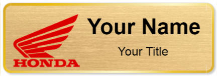 Custom name badges for Honda Motorcycles