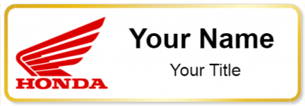Custom name badges for Honda Motorcycles