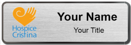 Custom name badges for Hospice Cristina