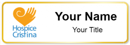 Custom name badges for Hospice Cristina