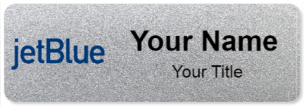 Custom name badges for JetBlue Airways