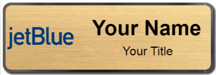 Custom name badges for JetBlue Airways