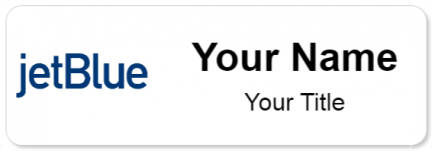 Custom name badges for JetBlue Airways