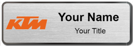 Custom name badges for KTM
