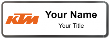 Custom name badges for KTM