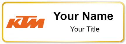 Custom name badges for KTM
