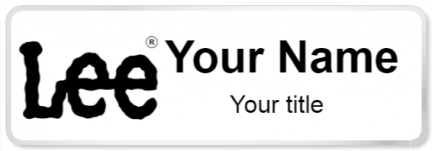 Custom name badges for Lee Jeans