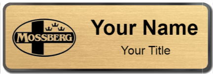 Custom name badges for O F Mossberg & Sons