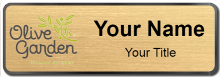 Custom name badges for Olive Garden