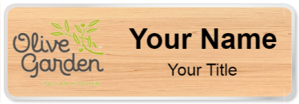 Custom name badges for Olive Garden