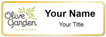 Custom name badges for Olive Garden