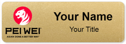 Custom name badges for Pei Wei