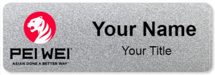 Custom name badges for Pei Wei