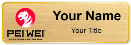 Custom name badges for Pei Wei