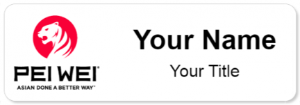 Custom name badges for Pei Wei