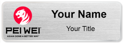 Custom name badges for Pei Wei