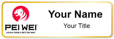 Custom name badges for Pei Wei