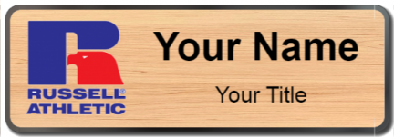 Custom name badges for Russel Athletic