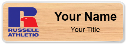 Custom name badges for Russel Athletic