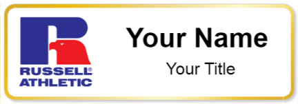 Custom name badges for Russel Athletic