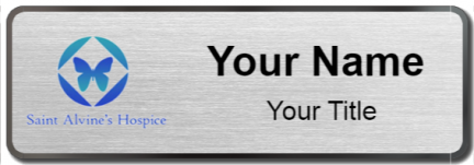 Custom name badges for Saint Alvins Hospice