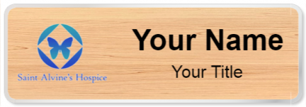 Custom name badges for Saint Alvins Hospice