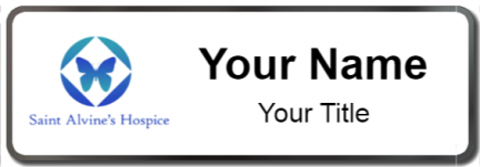 Custom name badges for Saint Alvins Hospice