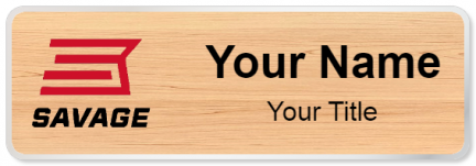 Custom name badges for Savage Arms