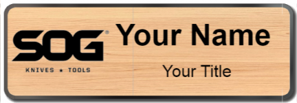 Custom name badges for SOG Knives & Tools
