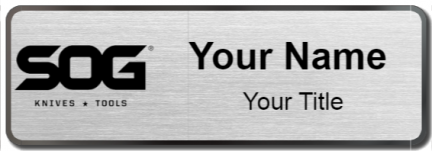 Custom name badges for SOG Knives & Tools