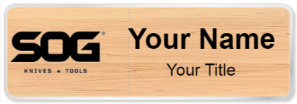 Custom name badges for SOG Knives & Tools