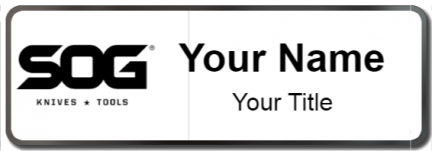 Custom name badges for SOG Knives & Tools