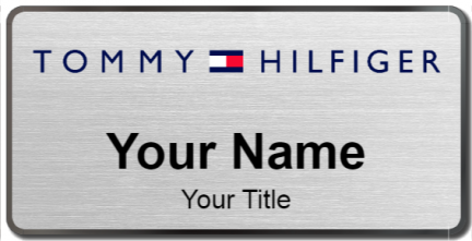 Custom name badges for Tommy Hilfiger