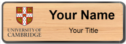 Custom name badges for University of Cambridge