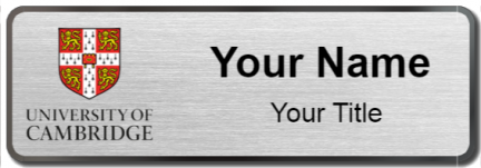 Custom name badges for University of Cambridge