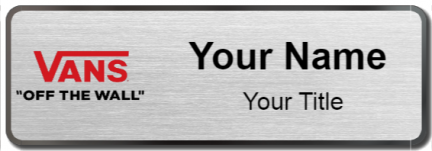 Custom name badges for Vans Off The Wall