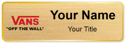 Custom name badges for Vans Off The Wall