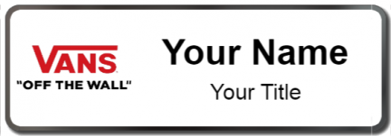 Custom name badges for Vans Off The Wall