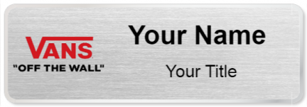 Custom name badges for Vans Off The Wall