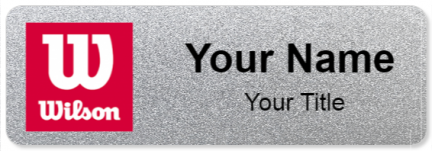 Custom name badges for Wilson Sporting Goods